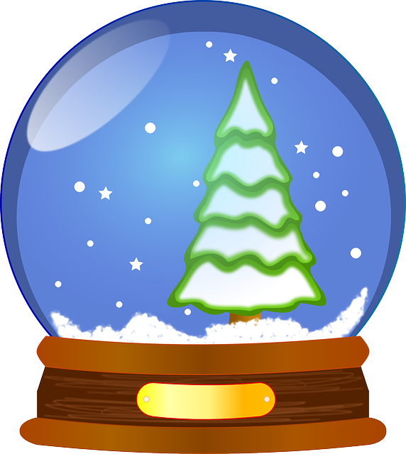 雪世界 Waterglobe 暴风雪 - 免费矢量图形