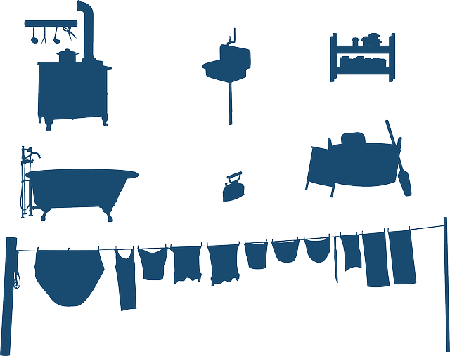 维多利亚时代的 家庭 蓝色的 - 免费矢量图形