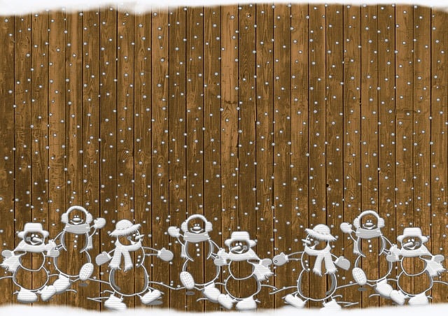 圣诞节 堆雪人 仿古 - 上的免费图片