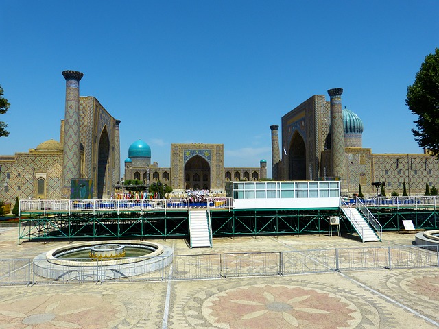 撒马尔罕 Registan 广场 乌兹别克斯坦 - 上的免费照片