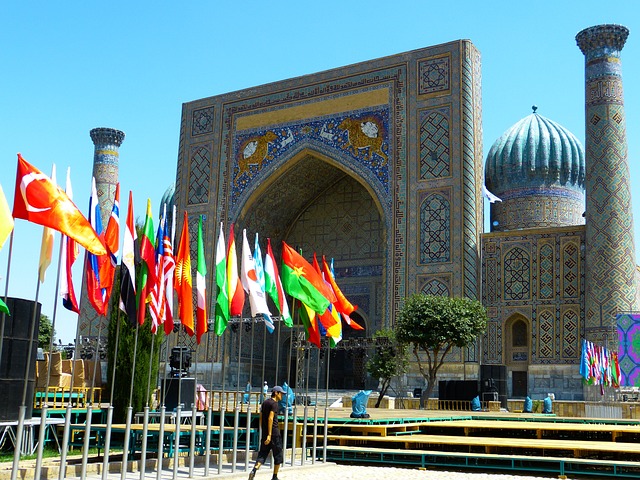 撒马尔罕 Registan 广场 乌兹别克斯坦 - 上的免费照片