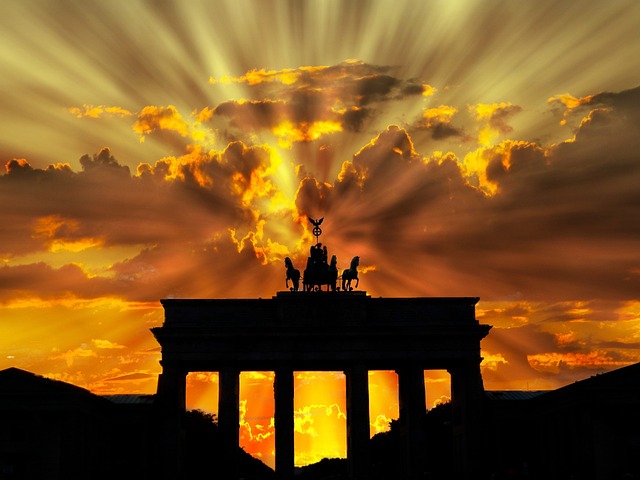 勃兰登堡门 黄昏 日出 - 上的免费照片