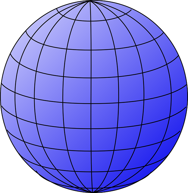 蓝色的 地球 金属丝 - 免费矢量图形