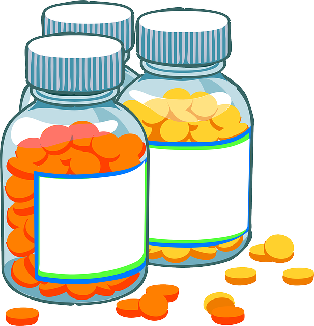 药品 药丸 瓶子 - 免费矢量图形