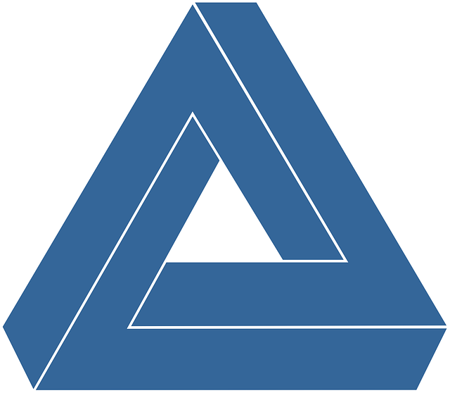 光学错觉 结构体 蓝色的 - 免费矢量图形