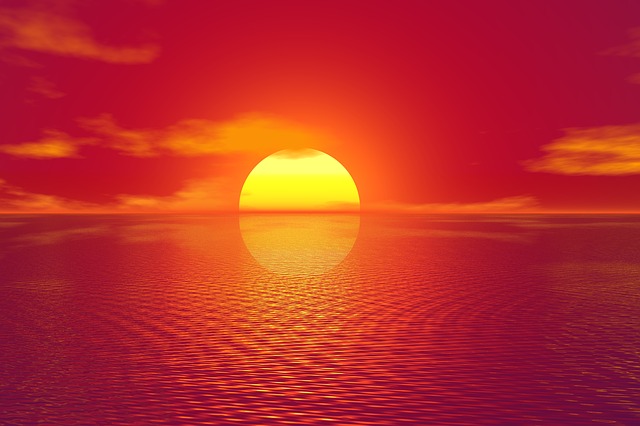 日落 海 地平线 - 上的免费图片