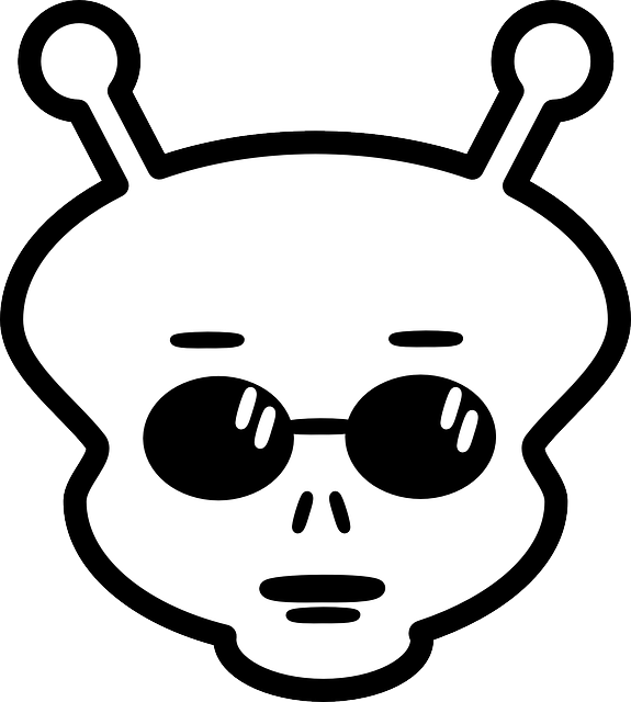 外星人 太阳镜 卡通片 - 免费矢量图形