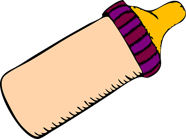 婴儿 瓶子 粉色的 - 免费矢量图形