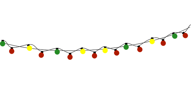 圣诞节 细绳 灯 - 免费矢量图形