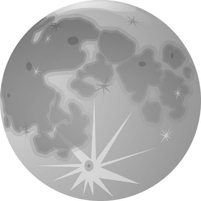 满月 月亮 陨石坑 - 免费矢量图形