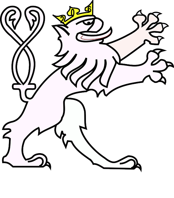 狮子 纹章 王冠 - 免费矢量图形