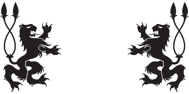 狮子 双尾 面对 - 免费矢量图形