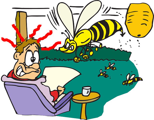 男人 黄蜂 攻击 - 免费矢量图形