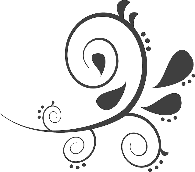 佩斯利 黑暗的 黑色的 - 免费矢量图形