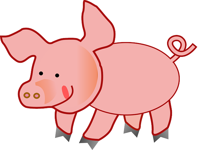 粉色的 猪 胖的 - 免费矢量图形