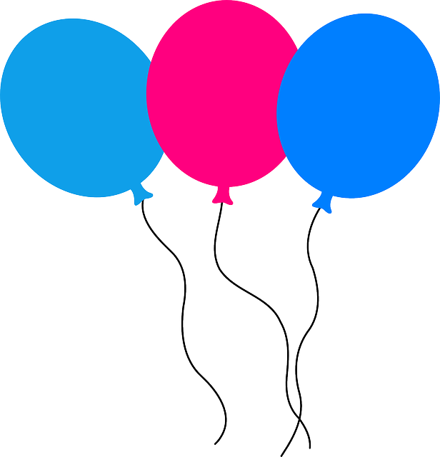 气球 装饰 蓝色的 - 免费矢量图形