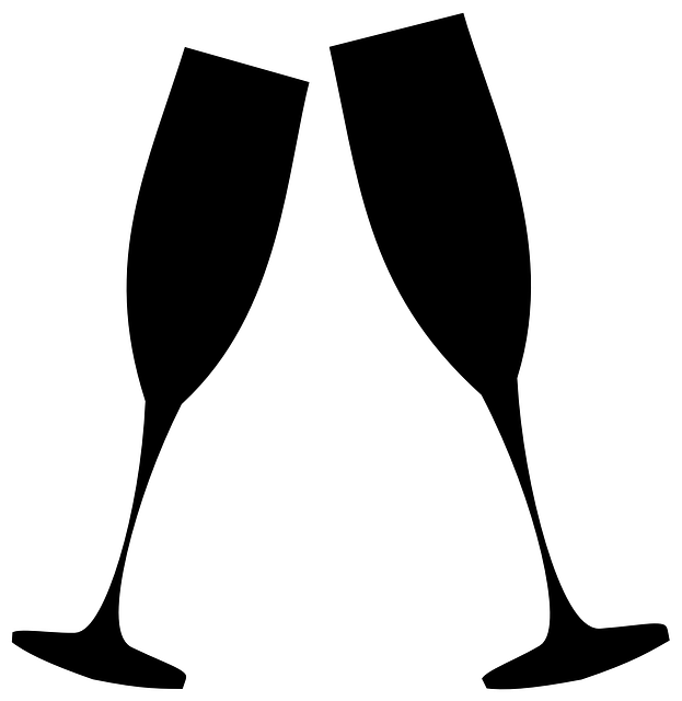 香槟长笛 香槟杯 敬酒 - 免费矢量图形