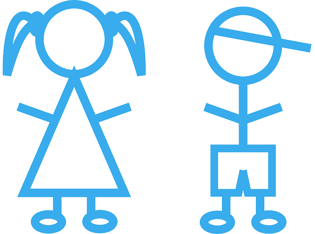 孩子们 简笔画 女孩 - 免费矢量图形