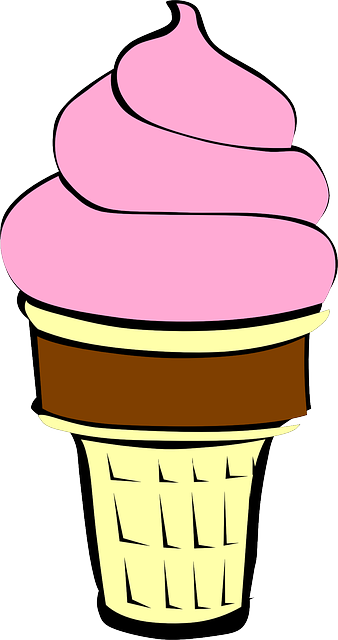 冰淇淋 锥体 草莓 - 免费矢量图形