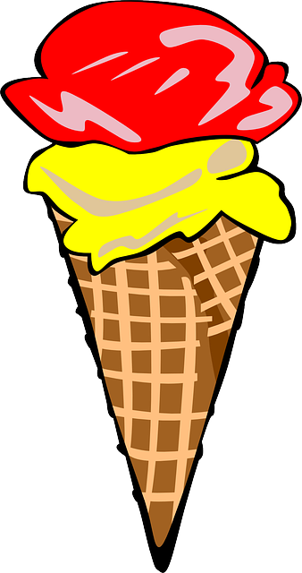 冰淇淋 锥体 冻结 - 免费矢量图形