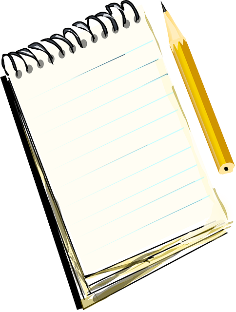 笔记本 铅笔 空白的 - 免费矢量图形