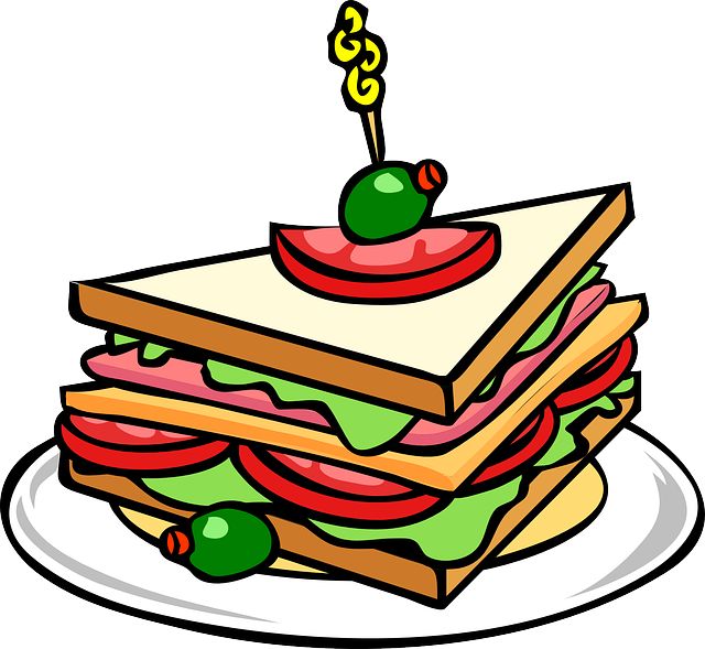 三明治 小吃 食物 - 免费矢量图形