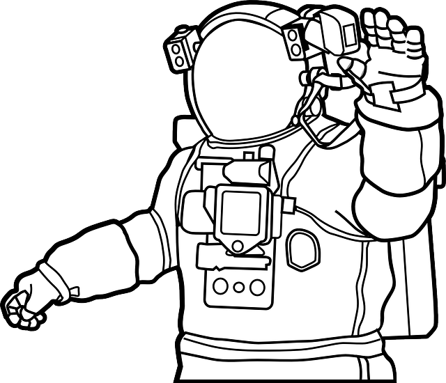 航天服 宇航员 头盔 - 免费矢量图形