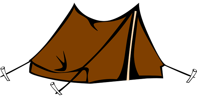 帐篷 野营 棕色 - 免费矢量图形