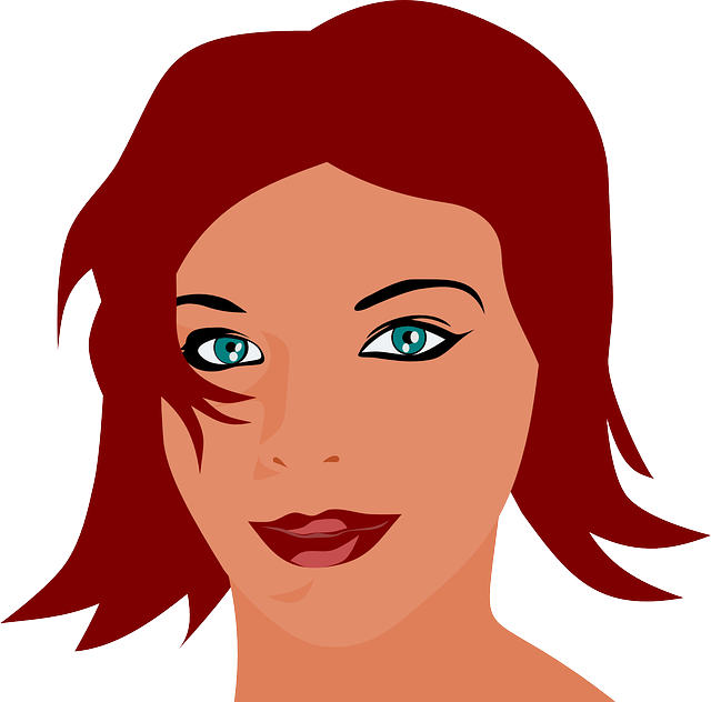 女士 红哈里 脸 - 免费矢量图形