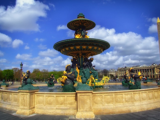 协和广场 喷泉 水 - 上的免费照片