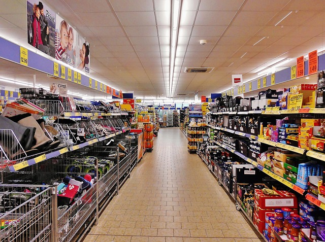 超级市场 货架 购物 - 上的免费照片
