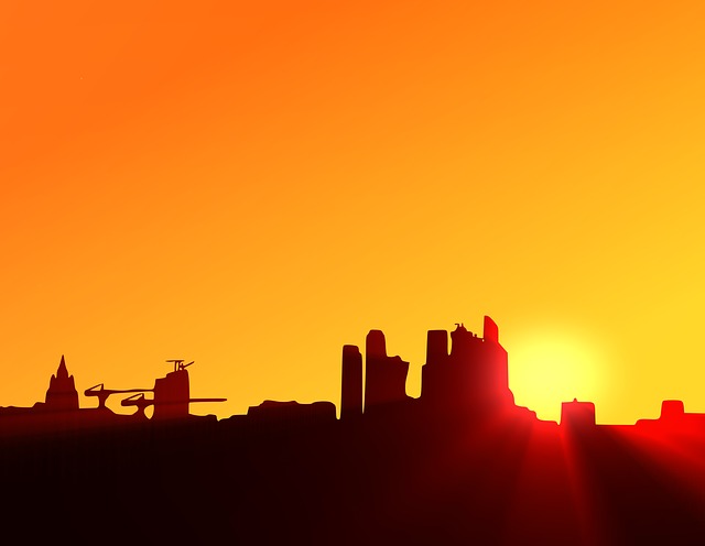 城市 日落 轮廓 - 上的免费图片