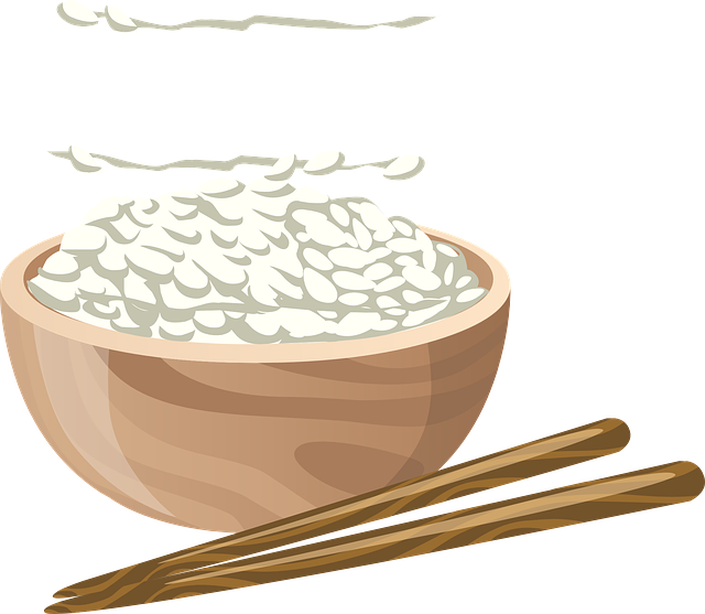 白饭 碗 筷子 - 免费矢量图形