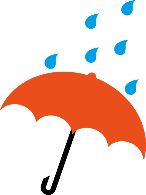 伞 橙色的 滴 - 免费矢量图形
