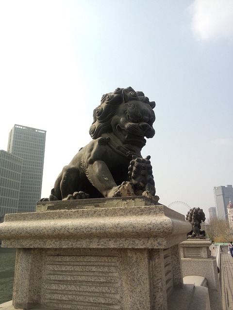 石狮子 雕塑 威武 - 上的免费照片