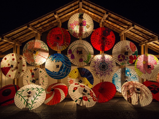 日本雨伞 阳伞 点亮 - 上的免费照片