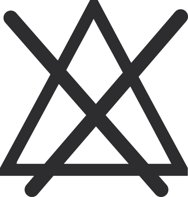 服装保养符号 使用漂白剂 - 免费矢量图形