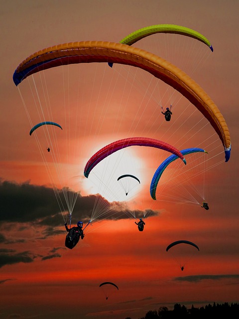 滑翔伞 飞行 太阳 - 上的免费照片