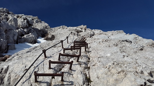 通过飞拉达 Alpspitze 梯子 - 上的免费照片