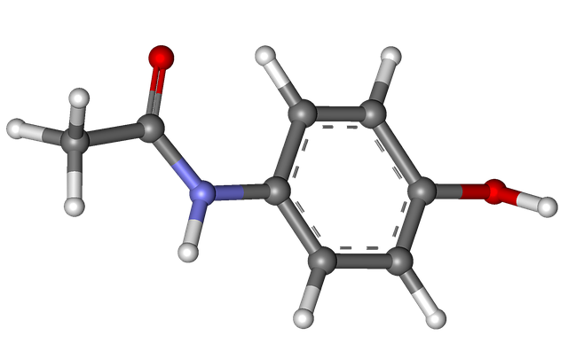 对乙酰氨基酚 分子 结构体 - 上的免费图片