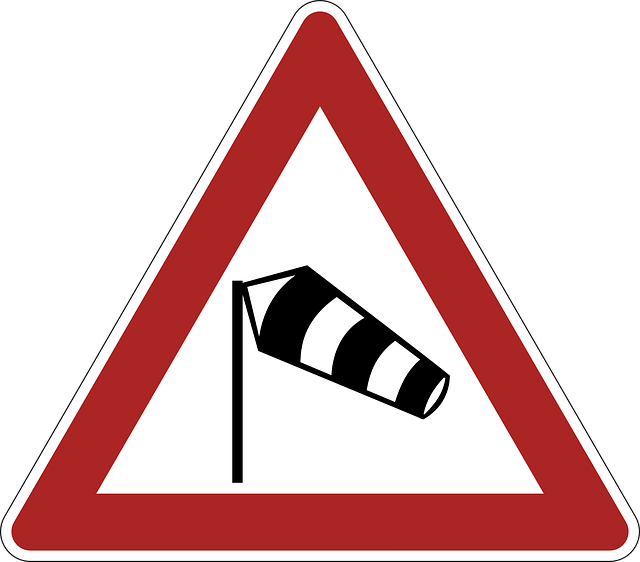 侧风 危险 警告 - 免费矢量图形