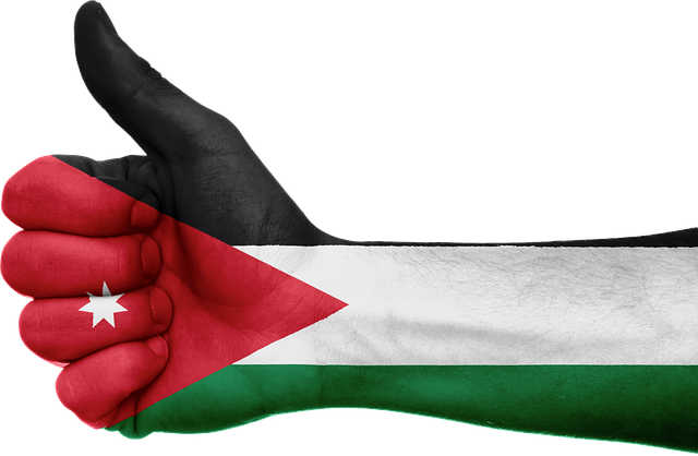 约旦 旗帜 手 - 上的免费图片