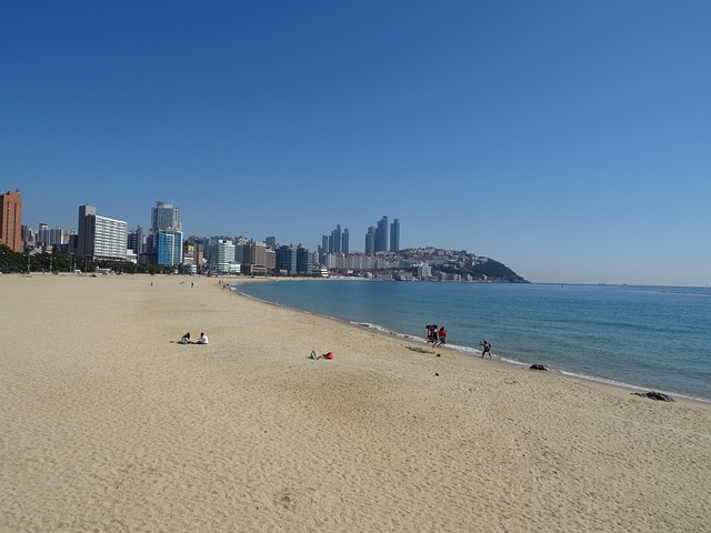 海云台海水浴场 海滨浴场 釜山 - 上的免费照片