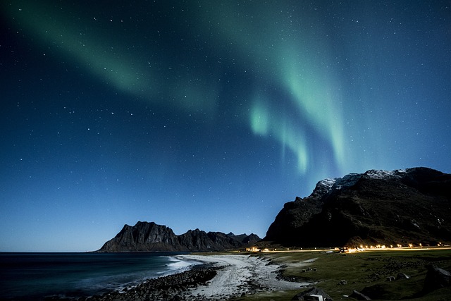 极光 挪威 夜晚 - 上的免费照片