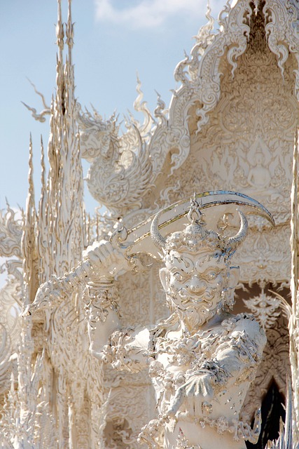 数字 Wat Rong Khun 寺庙 - 上的免费照片