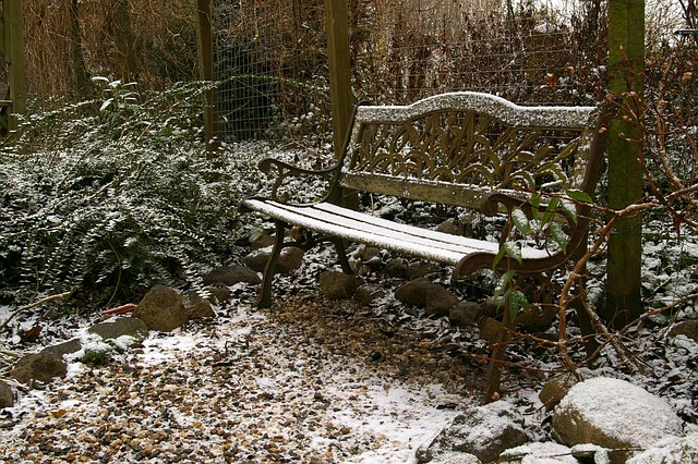 花园长凳 冬天 降雪 - 上的免费照片