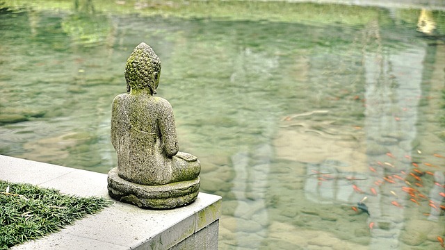 佛 雕像 池塘 - 上的免费照片
