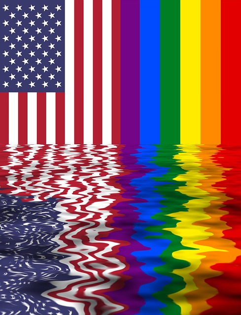 彩虹旗 美国和 Lgbt 两面旗帜 - 上的免费图片