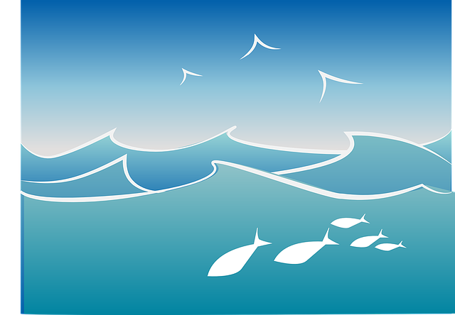 海洋 鱼 波浪 - 免费矢量图形