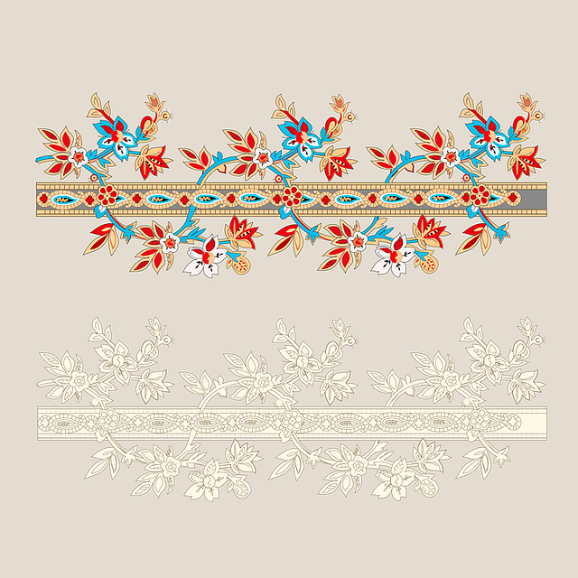 边境 装饰品 花的 - 免费矢量图形
